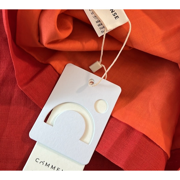 NWT REVOLVE & COTTON LINEN lovers COMMENSE red shift mini dress L - Picture 7 of 13